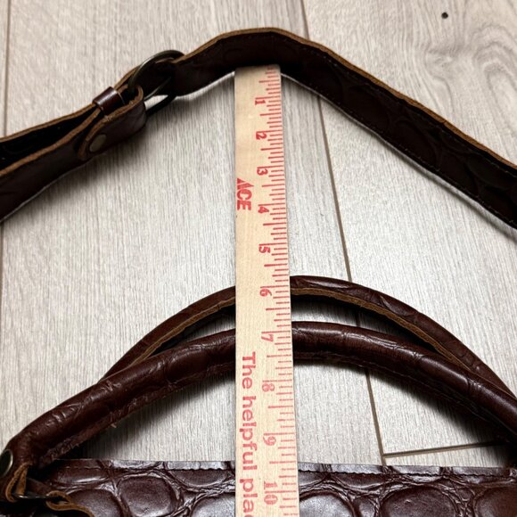 Douglas Women's Tote Shoulder Bag Blue Brown Leather Strap Golf Vintage Tapestry - Picture 7 of 9